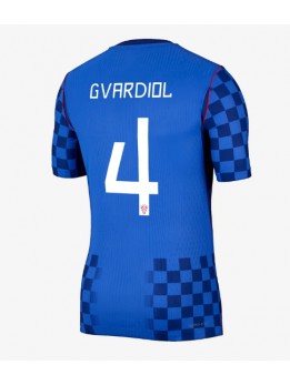 Billige Kroatia Josko Gvardiol #4 Bortedrakt VM 2026 Kortermet Billige Kroatia Josko Gvardiol #4 Bortedrakt VM 2026 Kortermet